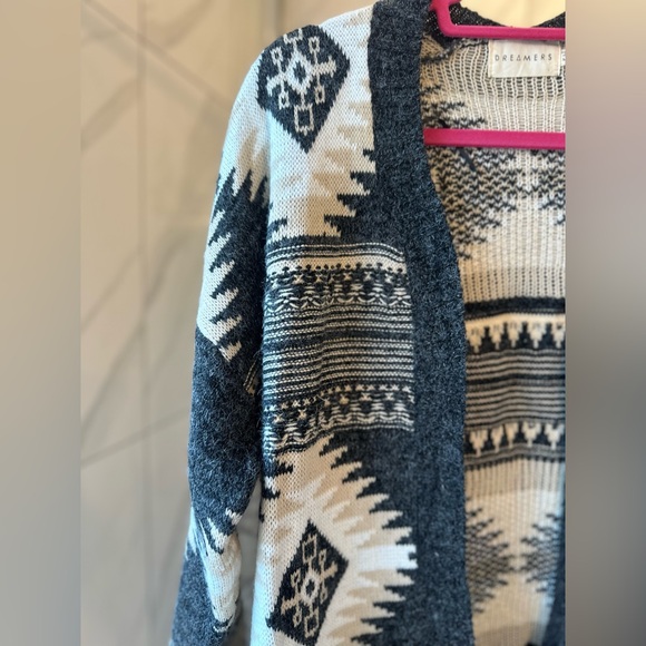 Cosy Aztec Duster Cardigan -M/L - Picture 5 of 12